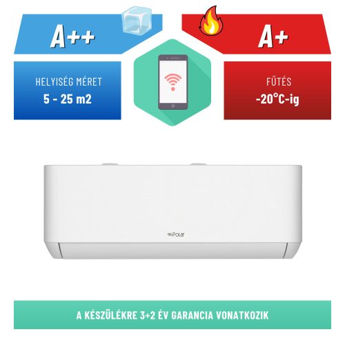 Polar Optimum / 2,5 kW / oldalfali split klíma